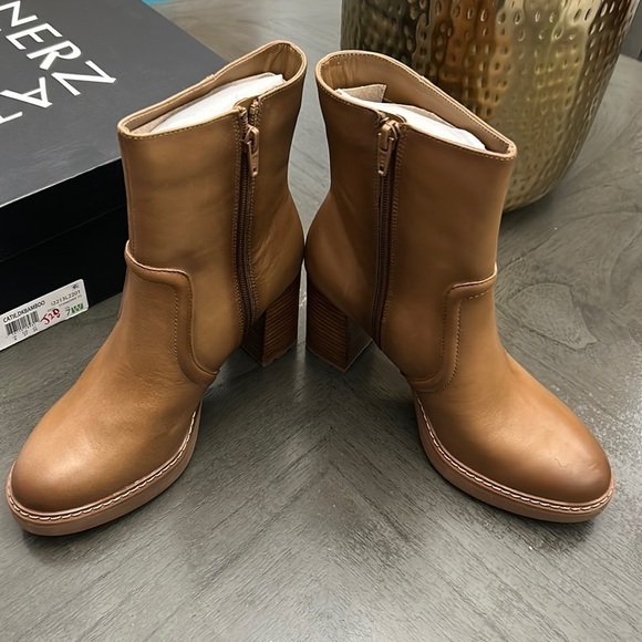 NATURALIZER CATIE WOMENS LEATHER HEELS MID-CALF BOOTS (WIDE) - Picture 7 of 9